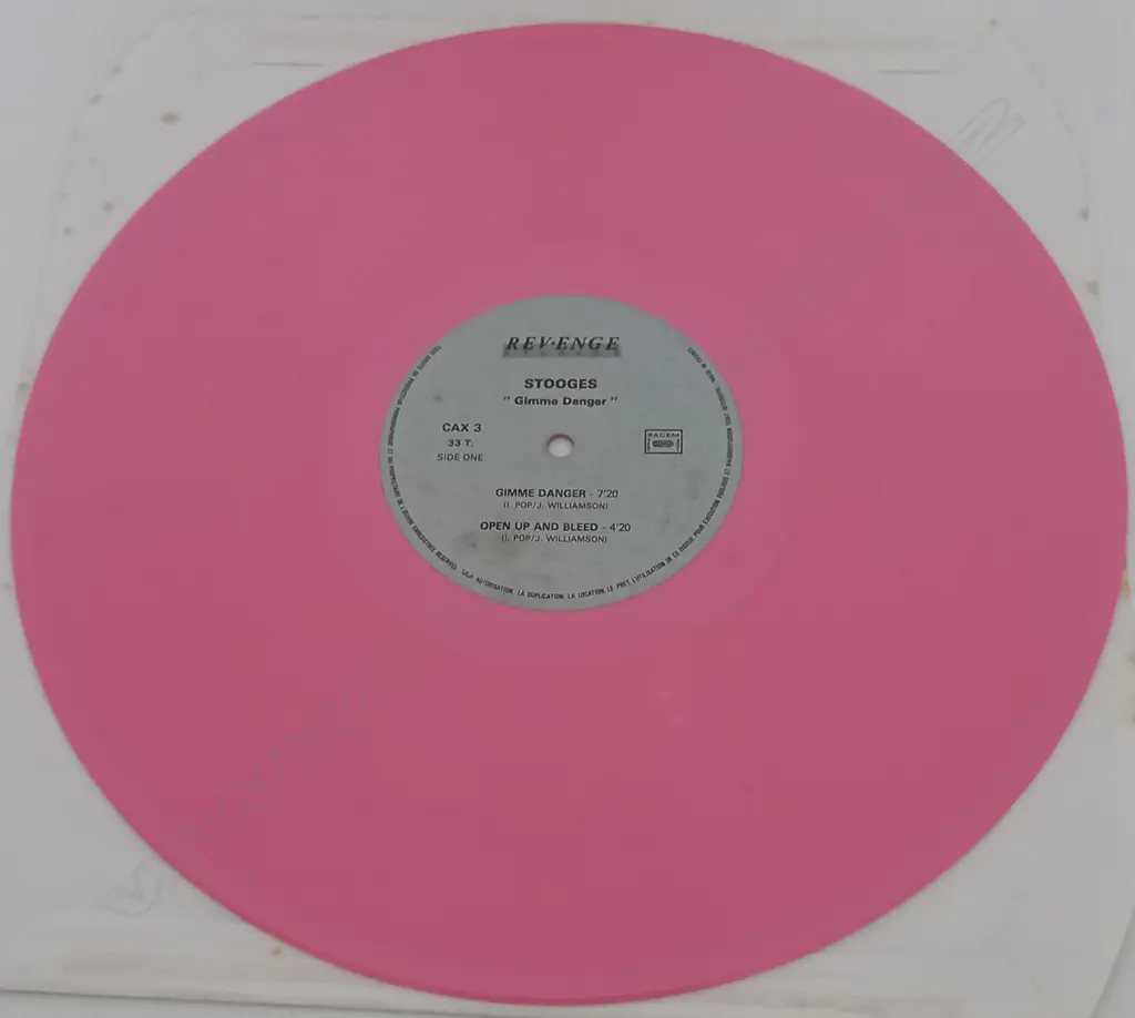 Iggy and The Stooges, Gimme Danger, (Pink Vinyl) Image 1++